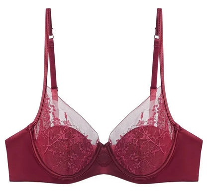 Wedding Dress Bra Set Women Red Birth Year Small Bust Soft Underwire Gathered Thin Lingerie Underwear Suit S-XL Fashion New