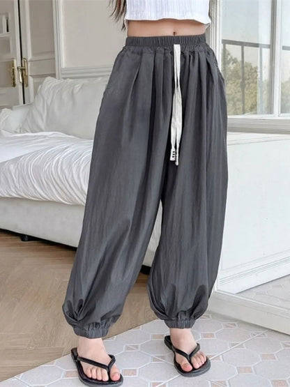 Kids' Ice Silk Mosquito Repellent Pants Lightweight Slim Fit Harem Pants for Boys Girls Spring Fall All Season Outdoor Wear