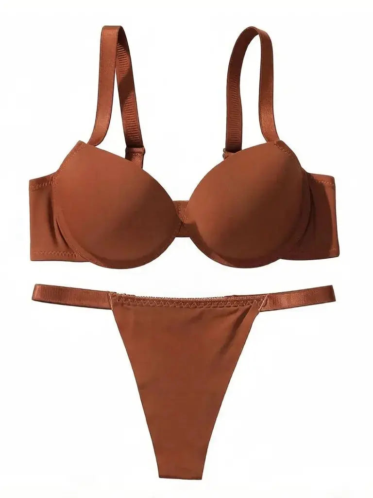 Sexy leopard print 2-piece set with gathered lifting and thickened steel support bra set for women's underwear B2051