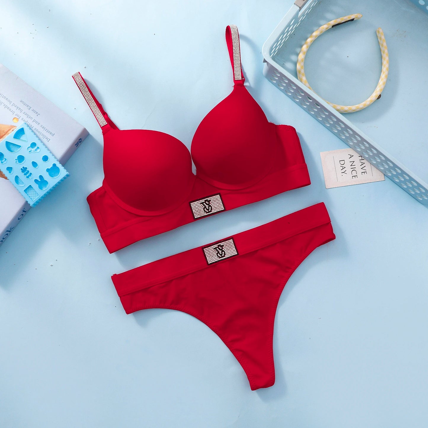 Victoria s Secret Wireless Demi T Shirt Bra Panties Set Sexy Lingerie Women Bra Set Lace Push Up Comfortable