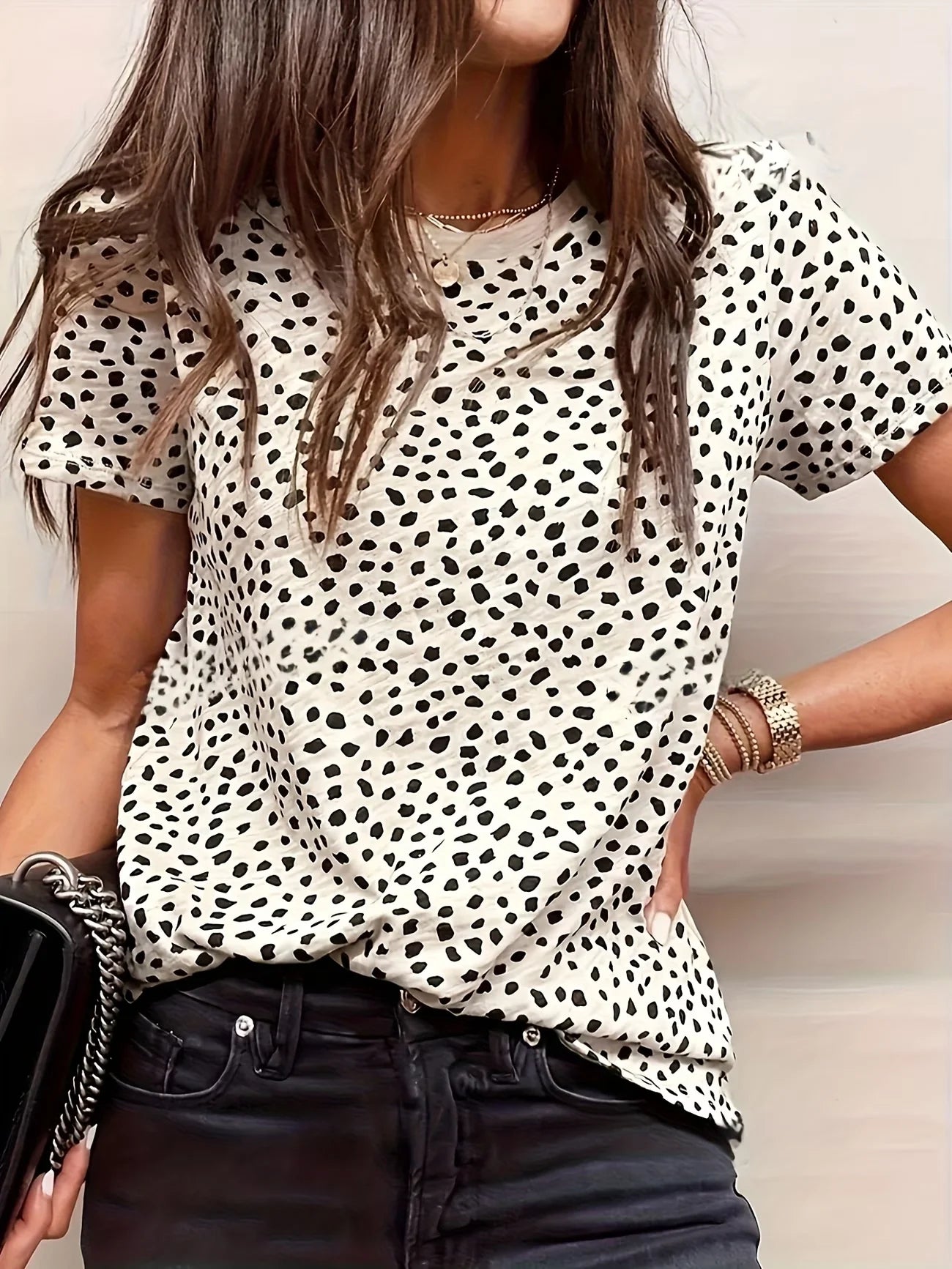 Leopard Print Women T Shirt Casual Short Sleeve O-neck Animal Print Summer Oversized Streetwear Tops