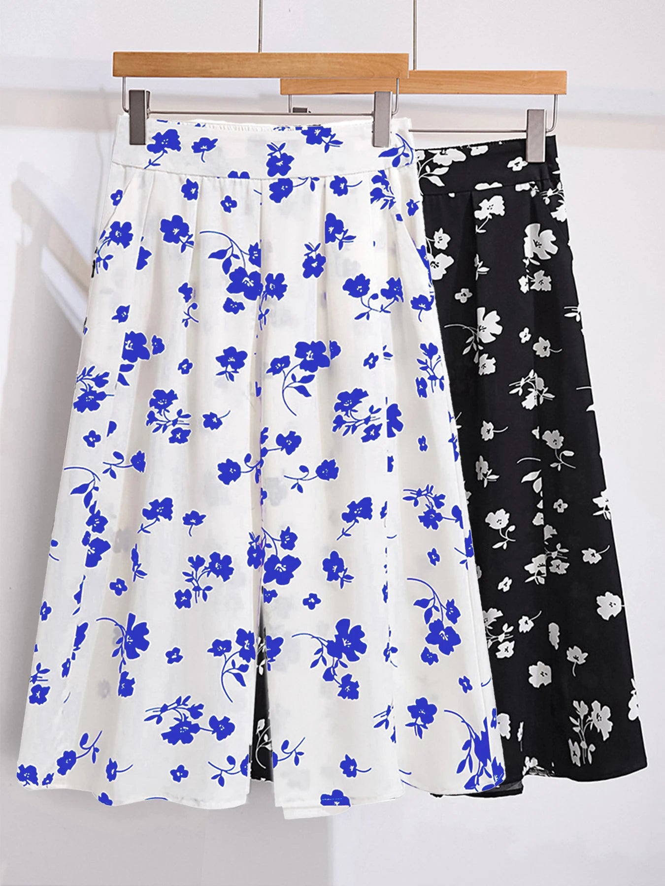 Plus-Size Fashionable and Elegant Casual Office Commute Comfortable Two-Piece Set Printed Two-Piece Set Cropped Pants