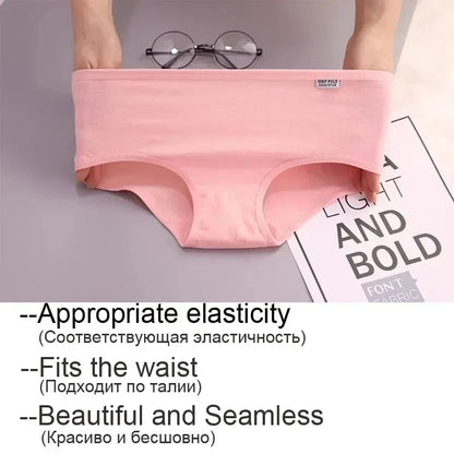 7 Pack Cotton Panties for Women Soft Breathable Solid Briefs Everyday Underwear Comfortable
