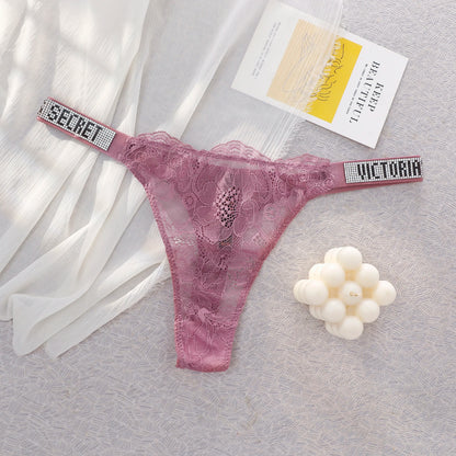 VS Sexy Panties Lingerie Victoria Secret Seamless Lace Thongs For Women Comfortable Breathable High Waist Underwear