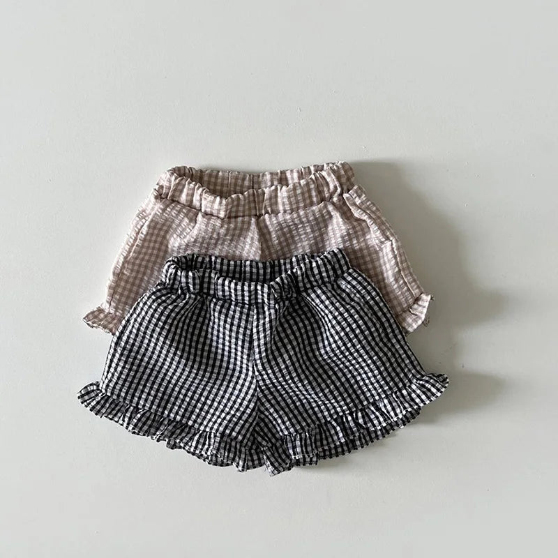 MILANCEL 2026 Summer Baby Clothing Set Toddler Ruffle Tee and Shorts 2Pcs Girls Suits Ruffle Tee Set