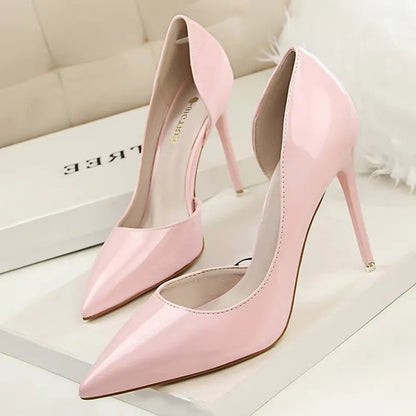 BIGTREE Shoes Patent Leather Heels 2026 Fashion Woman Pumps Stiletto Women Shoes Sexy Party Shoes Women High Heels 12 Colour