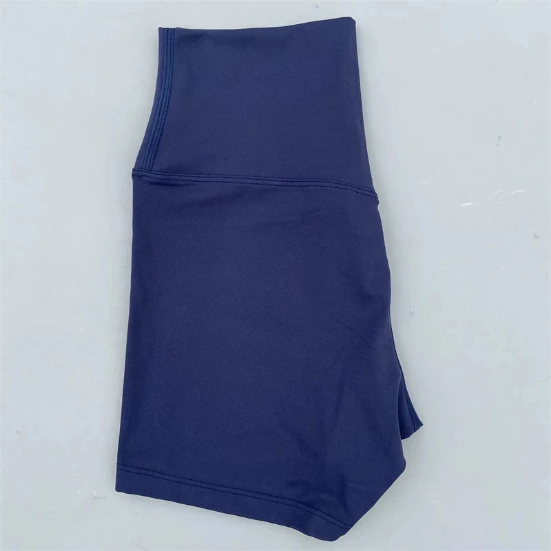 Solid Color Tight Soft Women Fitness Sport Short High Waist Yoga Short Legging Squatting Proof Comprehensive Training Athletic