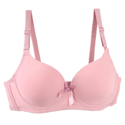 2025 New Sexy Plus Size Bras Bow Sweat Absorption Underwear For Women Solid Smooth Seamless Breathable ABC Cup Lingerie