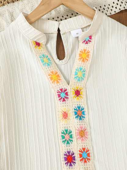 Girls Long Sleeve Dress Ethnic Middle East Style with Embellishment Design Fitted for Outdoor Autumn Wear Casual Outfit