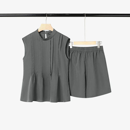 2026 ZANZEA Summer O Neck Sleeveless Tanks Tops Short Sets Stylish Women 2 Pieces Sets 2PCS Casual Holiday Outfits Tracksuit