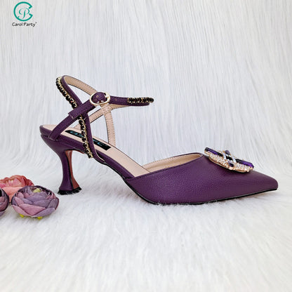 QSGFC New Luxury Women's Shoes Comfortable SS Class High Heels Bag in Spring, Summer, and Autumn