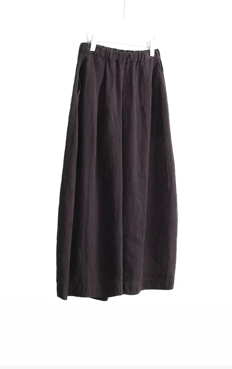Walking with the Wind~ Linen Wide-Leg Pants, Cropped Pants, Plus-Size Loose Skirt Pants, Casual Women's Pants, New Summer Style