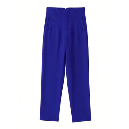 2024 Woman Solid Trouser High Waist Slim Zipper Fly Long Pants Female Wild Commute Office Lady Woman Pencil Pant Street