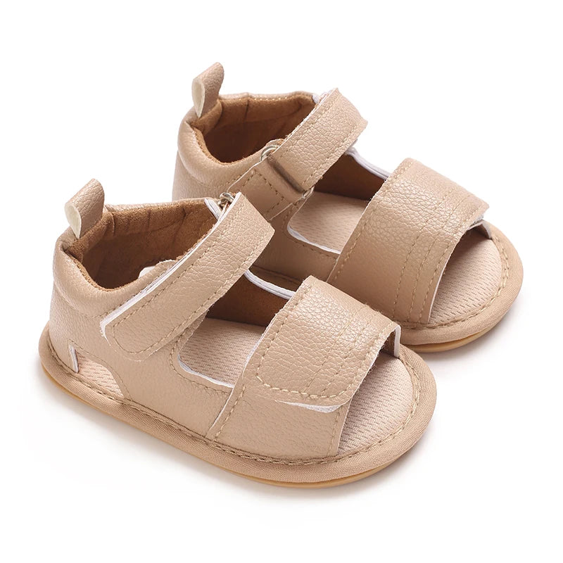 Summer 0-18M Female Baby Apricot Sandals Bow High Quality Soft Bottom Anti slip Breathable First Walking Shoes