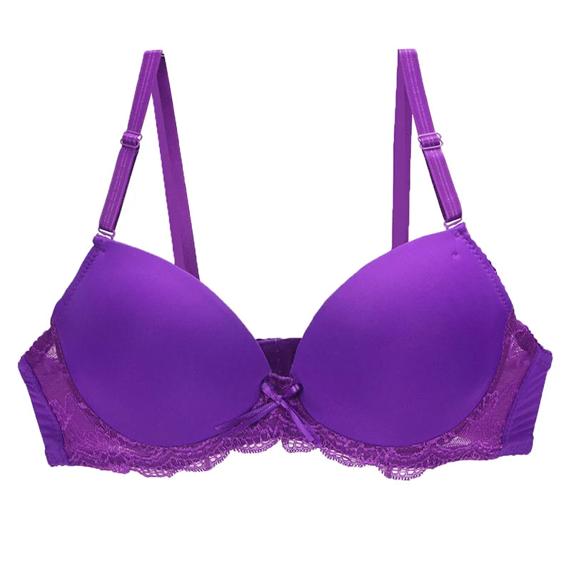 2024 New Sexy Push Up Bra BCDE Cup Underwear For Women Pink Blace Blue Green Khaki Purple White Underwire Brassiere Lingerie