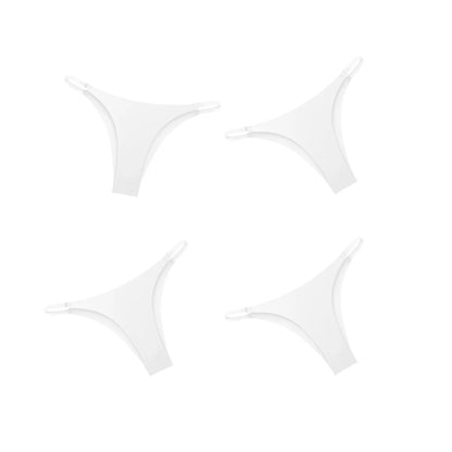 4Pcs/Set Women Ice Silk Low Rise Briefs with Decorative Side Buckle Sexy Brazilian Panties Seamless Underwear Lingerie S-XL