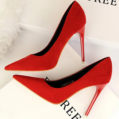 BIGTREE Shoes Classic High Heels Woman Pumps Sexy Office Shoes Stiletto Heels Fashion Large Size Women Heels Pumps Grey Green