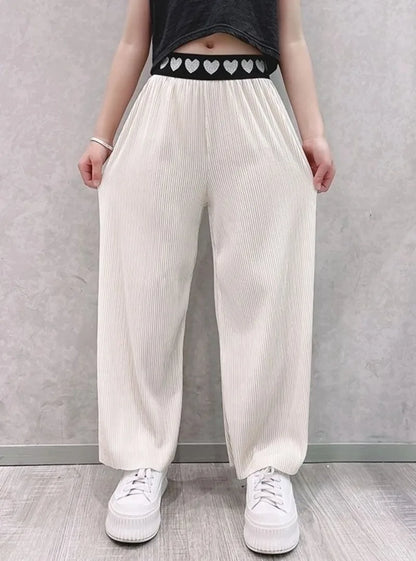 Kids' Breathable Ice Silk Anti Mosquito Loose Straight Leg Pants 2026 Summer Casual Wear
