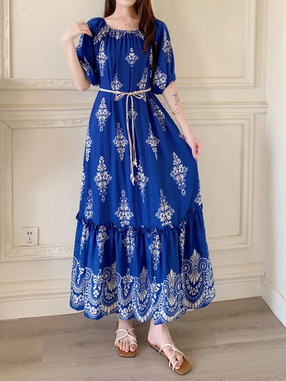 Women's Summer Dresses Casual Short Sleeve Crewneck Dress