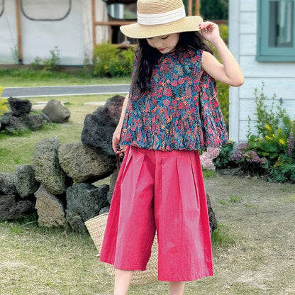 Kids Girl Clothes Summer Suits for Girls 12 14 Years Old Clothing Sets 4 7 Children 11 Korean Children's 2025 Set 8 Year Top Up