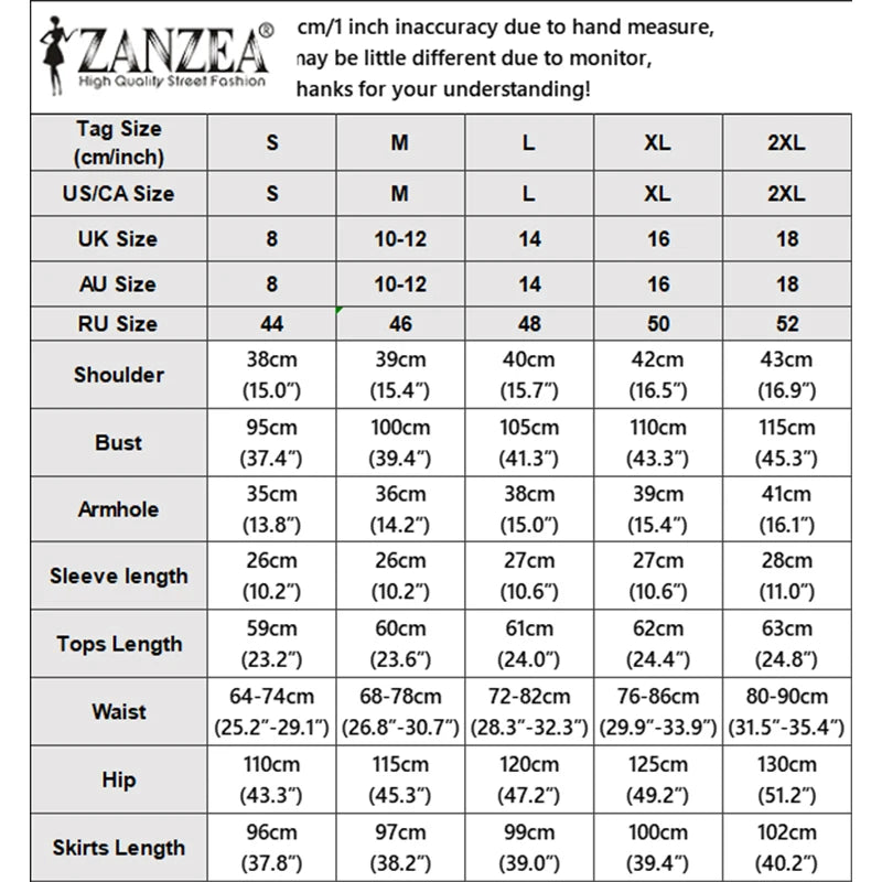 ZANZEA Women Elegant Chic Matching Skirt Sets Lapel Collar Short Sleeve Tops & A-Line Maxi Skirts 2pcs Suits Office Wear Outfits
