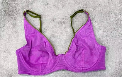 YUQI French Summer Bra - Sexy Euro Color-Block Lingerie | Slim Push-Up Lift & Anti-Sag Support | Anti-Sag Comfort Fit Underwear