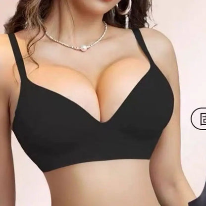 12CM Extreme Push-Up Wireless Bra for AB Cup Lift Gather Anti-Sagging Side Smoothing Seamless T-Shirt Bra for Small Bust