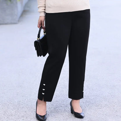 Office Formal Plus Size Pants For Women 7XL 6XL 5XL 4XL White Straight Girls High Waisted Lady Black Work Spring Summer Trousers