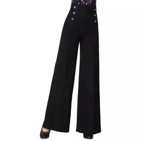 High Waisted New Dance Pants For Women Social Dance Wide Leg Pants Slimming And Versatile Dance Pants Womans Bottoms