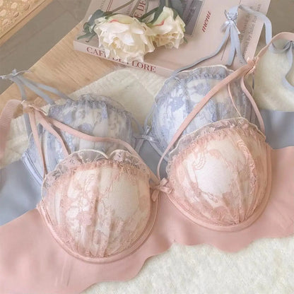 New Sweet and Cute Girl-free Undergarment Women's Comfortable Bra Cover Set