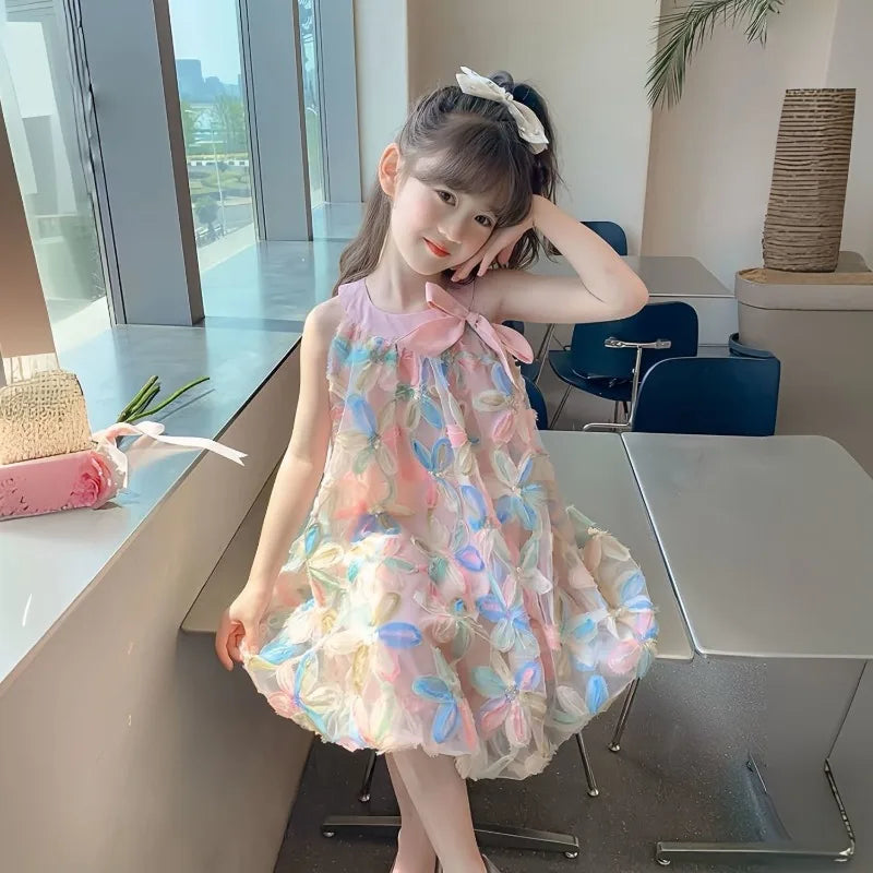 Floral Print Children's Dress Girl 8 To 12 Years Kid's Summer 4 Year Old Clothes Girls From 10 14 9 Child Skirt Kids Luxury 7 11
