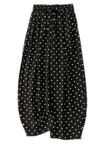 High Waist Wide Leg Straight Cut Summer Thin Casual Pants for Women Polka Dot Loose Fitting Korean Style Slimming Trousers