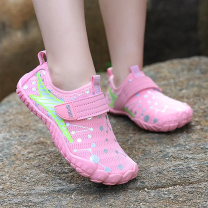 Children Beach Aqua Shoes Boy Girl Barefoot Water Shoes Quick-Dry Drainage Diving Swim Sandals Kids Fishing Surf Wading Sneakers