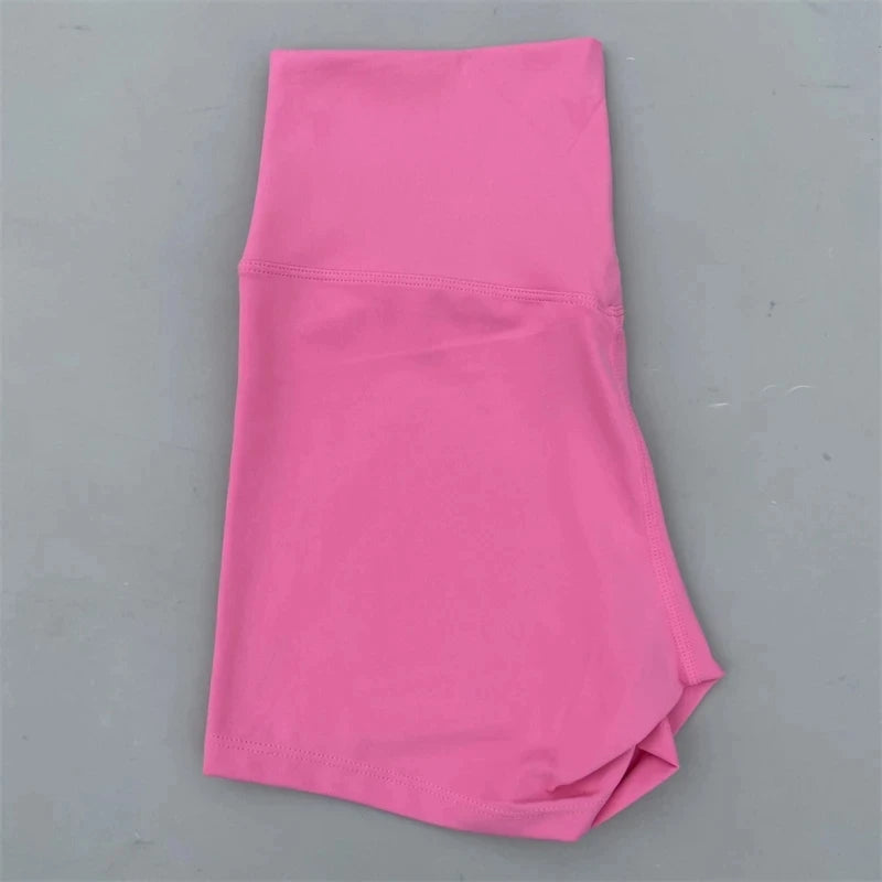 Solid Color Tight Soft Women Fitness Sport Short High Waist Yoga Short Legging Squatting Proof Comprehensive Training Athletic