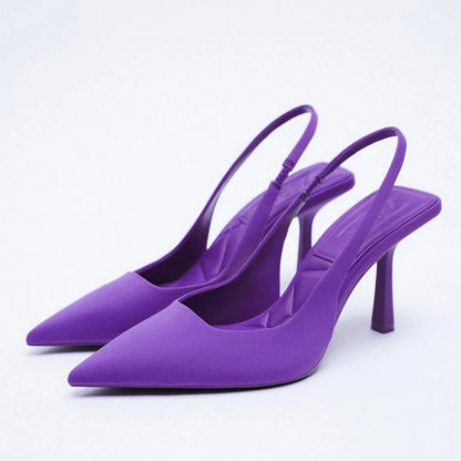 2024 Fashionable Pointed Toe Stiletto Heel Shallow Mouth New Sandals Summer Sexy Elegant Casual Stiletto Women's Shoes NO:M05