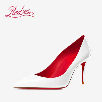 Women Heels Naked Color Women's Elegant High Heel Luxury Black Shoes Woman 2026 Red Shiny Bottoms Pointed Toe Party Ladies Women