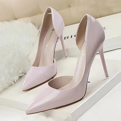 BIGTREE Shoes Patent Leather Heels 2026 Fashion Woman Pumps Stiletto Women Shoes Sexy Party Shoes Women High Heels 12 Colour