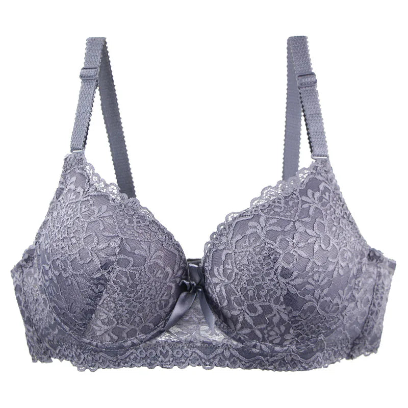2025 New Sexy Bras 34/75 36/80 38/85 40/90 42/95 44/100 BC Cup Unerwear For Women Bow Floral Push Up Lingerie