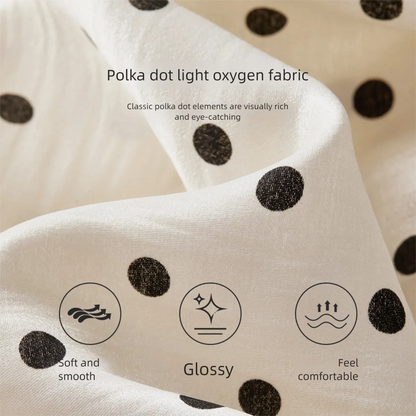 SENTUBILA Polka Dot Women's Skirt 2026 Fashion French Style A-line Elegant High Waist Pleated Ladies Long Skirts 152QG0009