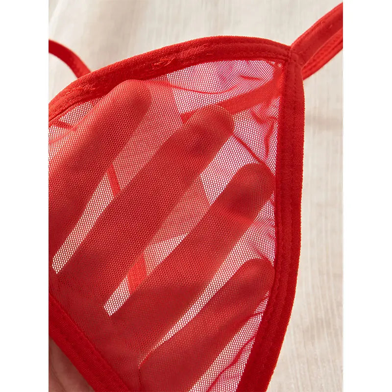 Hot Sexy Lace Splicing Dress Women Lingerie See Through Nightdress Solid Slim Soft V Neck Corset Push Up Bra Underwear Thong Set