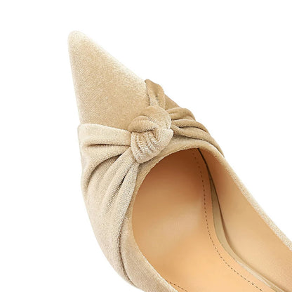 BIGTREE Shoes Bowknot Suede Women Pumps Fashion New High Heels Pointed Stilettos Women Heels 2026 New Design Pumps Plus Size 43
