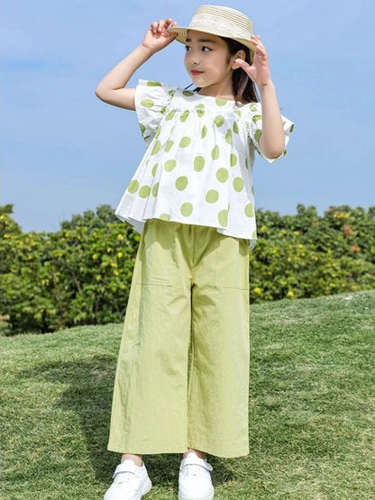 Children's Clothing 7 To 12 Years Child Summer Set 4 Girl Clothes Sets Kids Girls Teenagers T-shirt 10 Old Top Bottom 8 14 Year