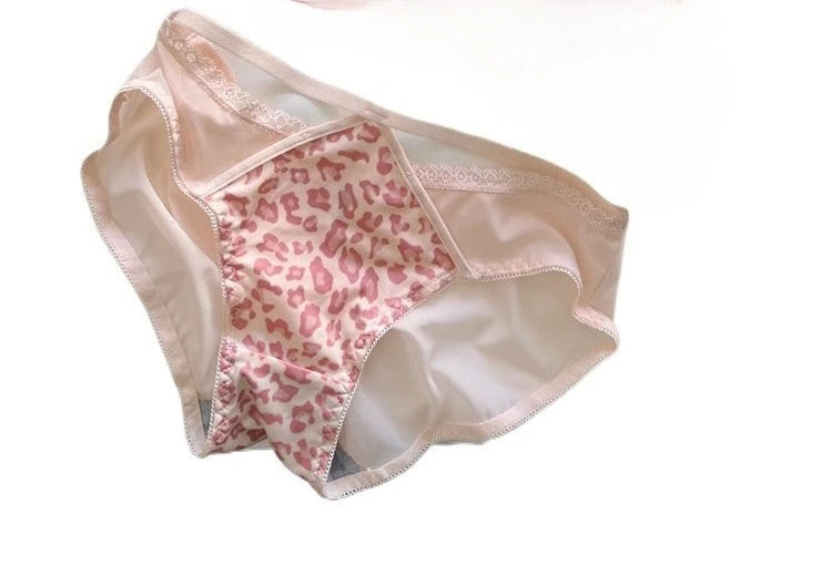 Victoria Style MOYISU Pink Leopard Wireless Bra Set, Front Hook Design, Push Up Bralette, Sexy Back Lingerie To Boost Small Bust