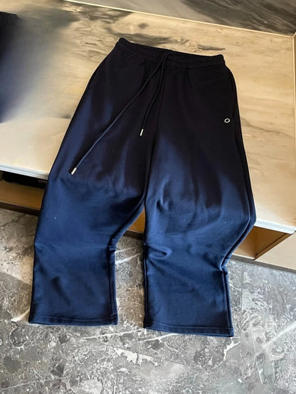 Women's Cotton Spring Sweatpants Loose Fit Casual Black Sports Straight Pants Full Length Elastic Waist Drawstring Trousers