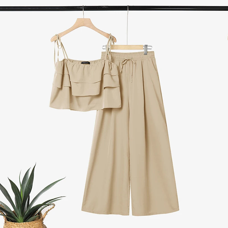Korean Summer Sleeveless Strap Tanks Tops Pant Sets ZANZEA Women 2 Pieces Sets Solid Work Tracksuit 2026 Casual Holiday Outfits