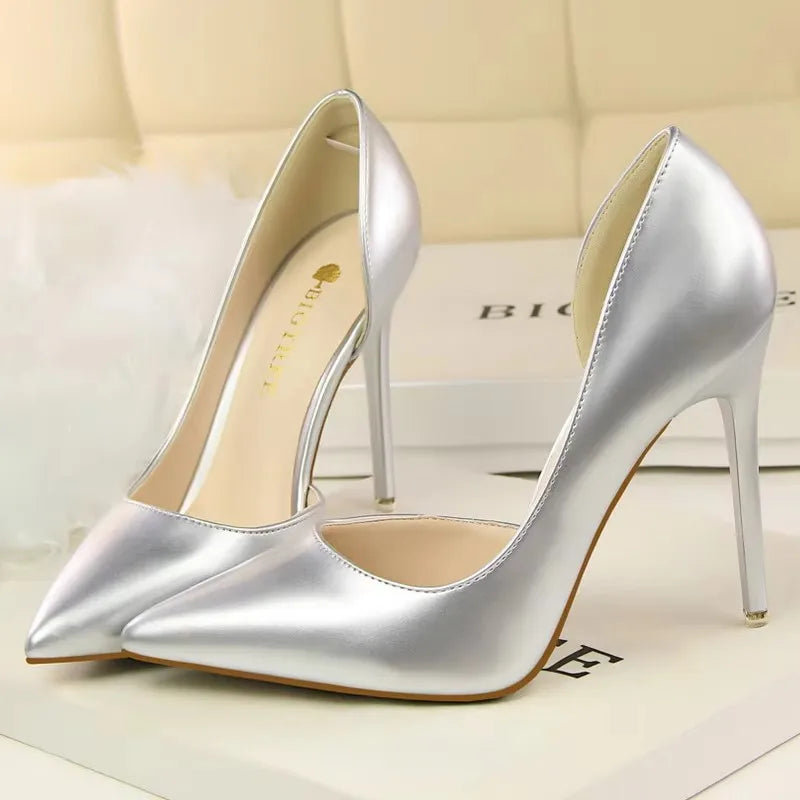 BIGTREE Shoes 2026 Women Pumps Patent Leather High Heels Stiletto Sexy Party Shoes OL Career Women Heels Office Shoes 12 Colors