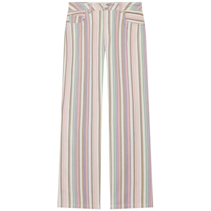 HXAO Rainbow Striped Jeans Women's Pants Spring 2026 Casual Straight Leg Mid-Waisted Trousers Fashion Streetwear Pants For Women
