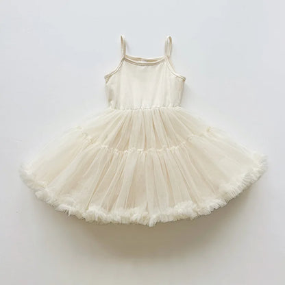 Girls' Ballet TuTu Dress 2-8 Years Fashion 2026 Summer New Kids Dancing Party Dress Performance Costume Princess Wedding Dress