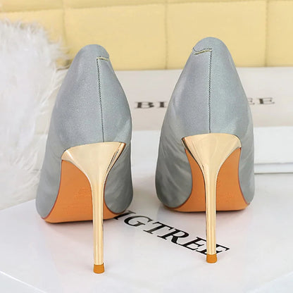 BIGTREE Shoes Metal Pointed Tip Women Pumps Stilettos Heels 10 cm Luxury High Heels Luxury Banquet Shoes Sexy Party Shoes 2026