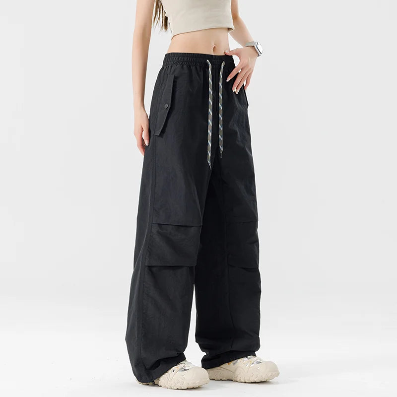 Waterproof Hiking Trousers Women Spring Autumn Elastic Waist Trouser Adjustable Trouser Legs Windproof Pant Outdoor Camping Pant